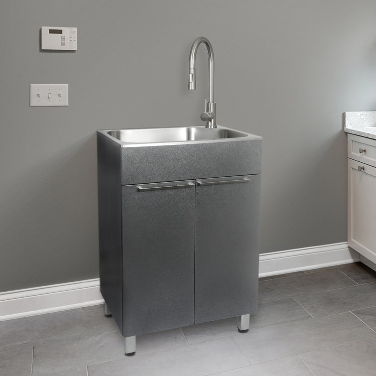 Presenza AllInOne 22" L x 18" W Free Standing Compact Laundry Sink